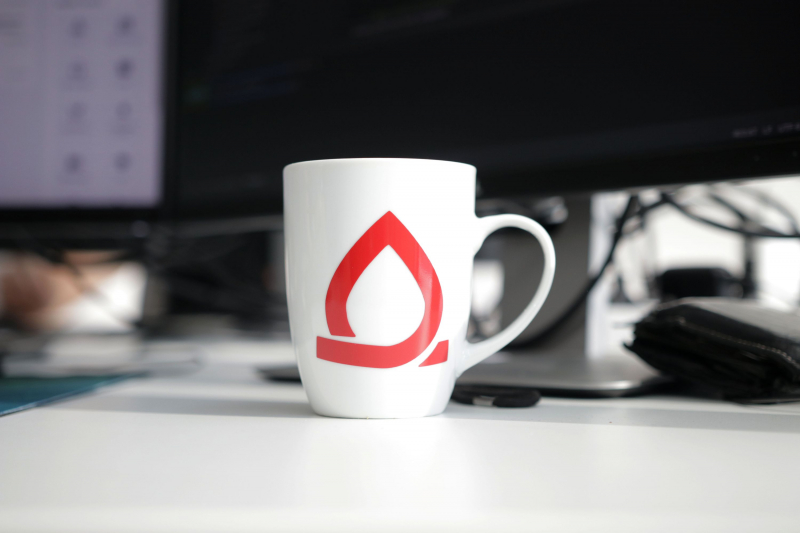 Coffee mug with Agiledrop logo