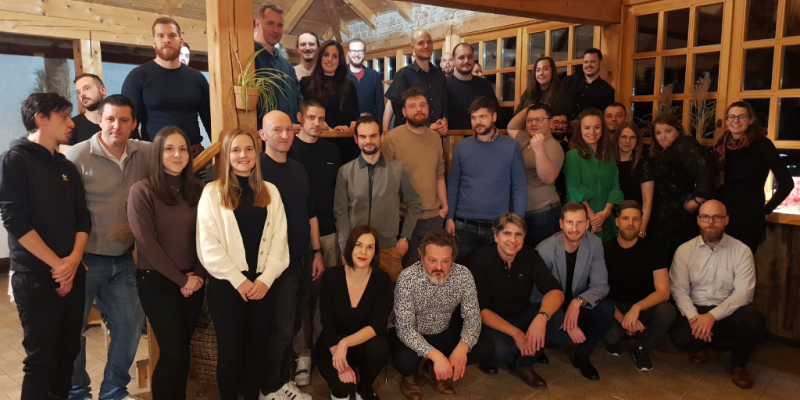 Group photo from Agiledrop's 2023 Christmas dinner party